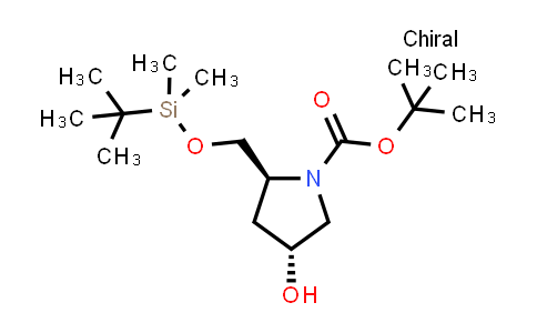 CAS No. 125653-58-9, (2S,4R)-tert-Butyl 2-(((tert-butyldimethylsilyl)oxy)methyl)-4-hydroxypyrrolidine-1-carboxylate