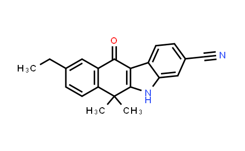 CAS No. 1256584-82-3, 9-Ethyl-6,11-dihydro-6,6-dimethyl-11-oxo-5H-benzo[b]carbazole-3-carbonitrile