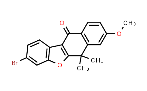 CAS No. 1256588-91-6, 3-Bromo-8-methoxy-6,6-dimethylnaphtho[2,3-b]benzofuran-11(6H)-one