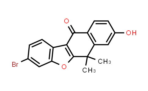 CAS No. 1256588-93-8, 3-Bromo-8-hydroxy-6,6-dimethylnaphtho[2,3-b]benzofuran-11(6H)-one