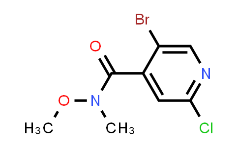 CAS No. 1256790-08-5, 5-Bromo-2-chloro-N-methoxy-N-methylisonicotinamide
