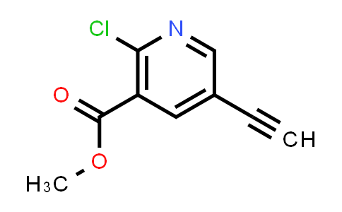 CAS No. 1256794-68-9, Methyl 2-chloro-5-ethynylnicotinate