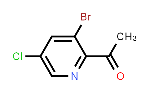 CAS No. 1256823-11-6, 1-(3-Bromo-5-chloropyridin-2-yl)ethan-1-one