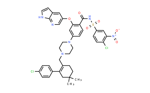 CAS No. 1257044-99-7, N-[(4-Chloro-3-nitrophenyl)sulfonyl]-4-[4-[[2-(4-Chlorophenyl)-4,4-dimethylcyclohex-1-en-1-yl]methyl]piperazin-1-yl]-2-[(1H-pyrrolo[2,3-b]pyridin-5-yl)oxy]benzamide