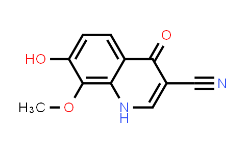 CAS No. 125708-76-1, 3-Quinolinecarbonitrile, 1,4-dihydro-7-hydroxy-8-methoxy-4-oxo-