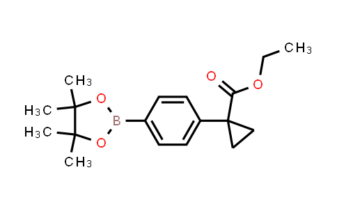 CAS No. 1257213-52-7, Ethyl 1-[4-(tetramethyl-1,3,2-dioxaborolan-2-yl)phenyl]cyclopropane-1-carboxylate