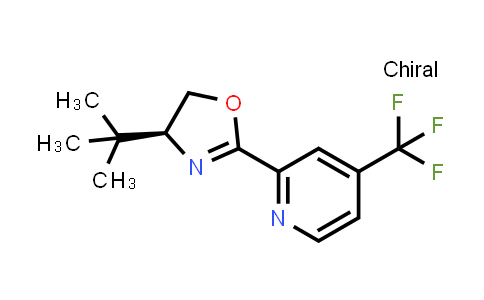 CAS No. 1257527-14-2, 2-[(4S)-4-tert-Butyl-4,5-dihydro-2-oxazolyl]-4-(trifluoromethyl)pyridine