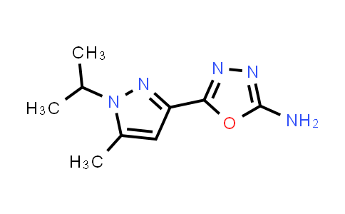 CAS No. 1257535-65-1, 5-(1-Isopropyl-5-methyl-1H-pyrazol-3-yl)-1,3,4-oxadiazol-2-amine