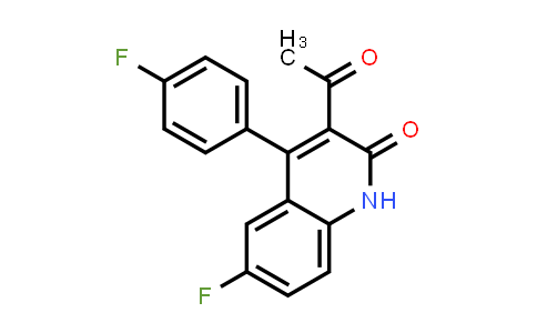 CAS No. 1257535-68-4, 3-Acetyl-6-fluoro-4-(4-fluorophenyl)quinolin-2(1H)-one