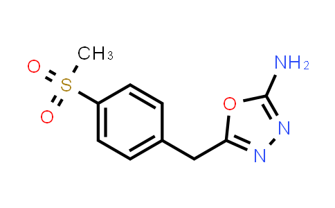 CAS No. 1257553-09-5, 5-(4-(Methylsulfonyl)benzyl)-1,3,4-oxadiazol-2-amine