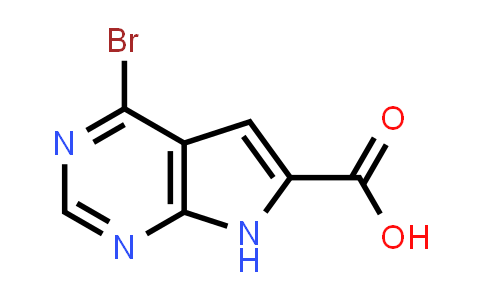 CAS No. 1257851-79-8, 4-Bromo-7H-pyrrolo[2,3-d]pyrimidine-6-carboxylic acid