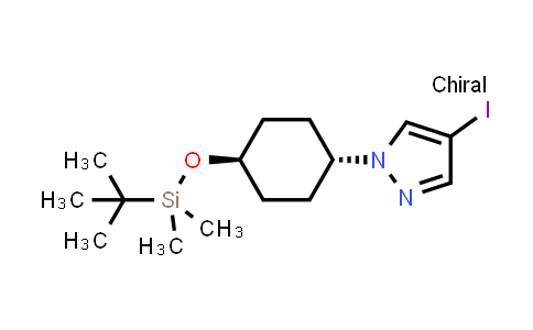 CAS No. 1257997-18-4, 1-[trans-4-[[(1,1-Dimethylethyl)dimethylsilyl]oxy]cyclohexyl]-4-iodo-1H-pyrazole