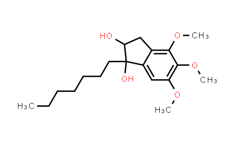 CAS No. 1258275-76-1, 1H-Indene-1,2-diol, 1-heptyl-2,3-dihydro-4,5,6-trimethoxy-