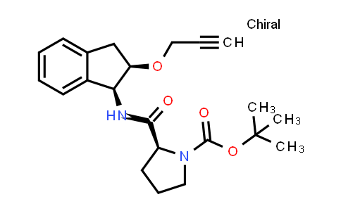 CAS No. 1258392-60-7, 1-Pyrrolidinecarboxylic acid, 2-[[[(1S,2R)-2,3-dihydro-2-(2-propyn-1-yloxy)-1H-inden-1-yl]amino]carbonyl]-, 1,1-dimethylethyl ester, (2S)-