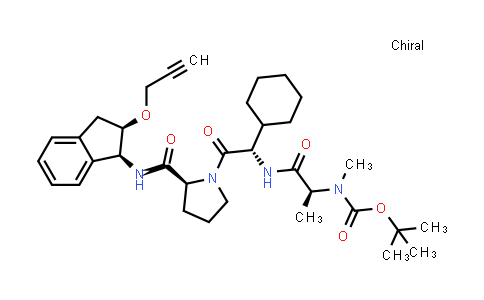 CAS No. 1258392-63-0, L-Prolinamide, N-[(1,1-dimethylethoxy)carbonyl]-N-methyl-L-alanyl-(2S)-2-cyclohexylglycyl-N-[(1S,2R)-2,3-dihydro-2-(2-propyn-1-yloxy)-1H-inden-1-yl]-