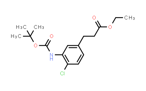 CAS No. 1258595-00-4, Ethyl 3-(3-((tert-butoxycarbonyl)amino)-4-chlorophenyl)propanoate