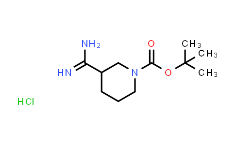 CAS No. 1258639-71-2, tert-Butyl 3-carbamimidoylpiperidine-1-carboxylate hydrochloride
