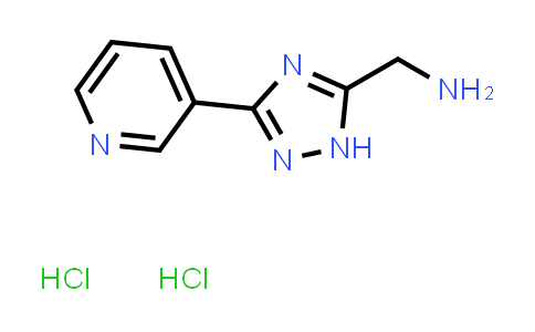 CAS No. 1258650-65-5, (3-(Pyridin-3-yl)-1H-1,2,4-triazol-5-yl)methanamine dihydrochloride