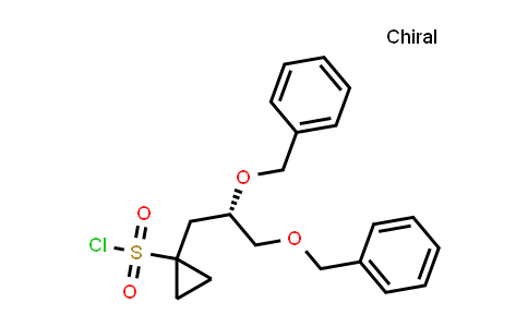 CAS No. 1258884-22-8, (S)-1-(2,3-bis(benzyloxy)propyl)cyclopropane-1-sulfonyl chloride