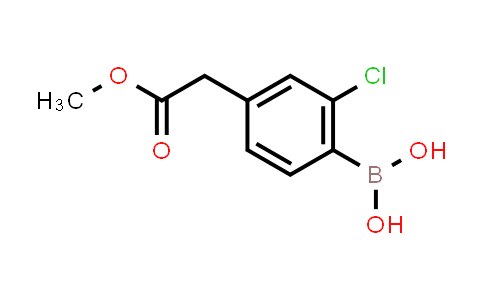 CAS No. 1259022-52-0, (2-Chloro-4-(2-methoxy-2-oxoethyl)phenyl)boronic acid
