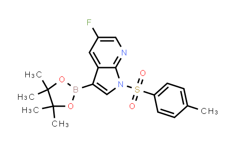 CAS No. 1259279-57-6, 5-Fluoro-3-(4,4,5,5-tetramethyl-1,3,2-dioxaborolan-2-yl)-1-tosyl-1H-pyrrolo[2,3-b]pyridine