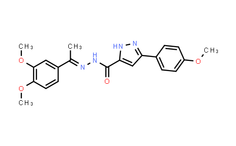 CAS No. 1259484-97-3, 1H-Pyrazole-5-carboxylic acid, 3-(4-methoxyphenyl)-, 2-[1-(3,4-dimethoxyphenyl)ethylidene]hydrazide