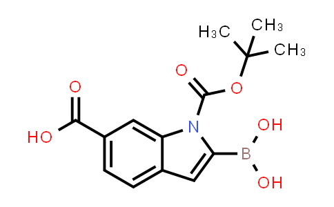 CAS No. 1259851-76-7, 2-Borono-1-(tert-butoxycarbonyl)-1H-indole-6-carboxylic acid