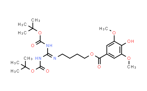 CAS No. 1260119-24-1, 4-((2,2,10,10-Tetramethyl-4,8-dioxo-3,9-dioxa-5,7-diazaundecan-6-ylidene)amino)butyl 4-hydroxy-3,5-dimethoxybenzoate