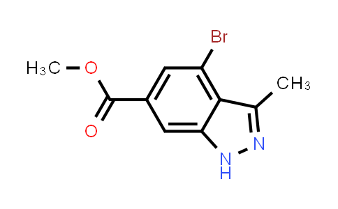 CAS No. 1260382-01-1, Methyl 4-bromo-3-methyl-1H-indazole-6-carboxylate