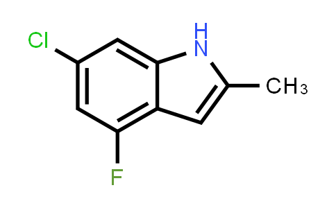 CAS No. 1260385-98-5, 6-Chloro-4-fluoro-2-methyl-1H-indole