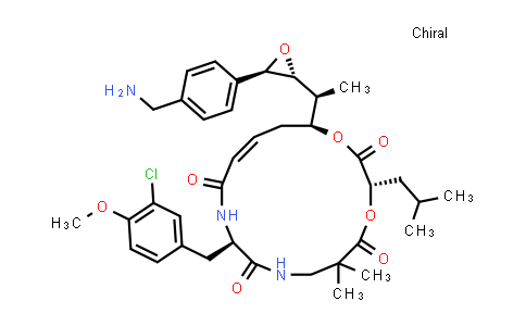 CAS No. 1260431-28-4, (3S,10R,13E,16S)-16-[(1S)-1-[(2R,3R)-3-[4-(Aminomethyl)phenyl]-2-oxiranyl]ethyl]-10-[(3-chloro-4-methoxyphenyl)methyl]-6,6-dimethyl-3-(2-methylpropyl)-1,4-dioxa-8,11-diazacyclohexadec-13-ene-2,5,9,12-tetrone