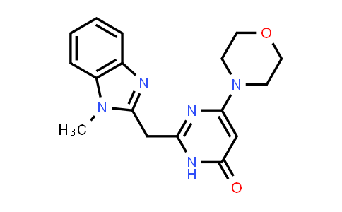 CAS No. 1260544-15-7, 4(3H)-Pyrimidinone, 2-[(1-methyl-1H-benzimidazol-2-yl)methyl]-6-(4-morpholinyl)-