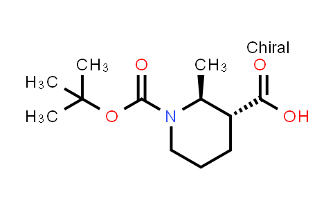 CAS No. 1260591-23-8, (2S,3R)-1-(tert-Butoxycarbonyl)-2-methylpiperidine-3-carboxylic acid