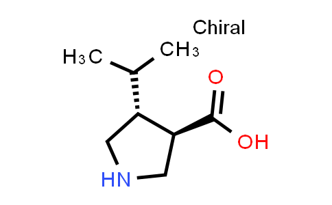 CAS No. 1260596-99-3, (3R,4R)-4-Isopropylpyrrolidine-3-carboxylic acid