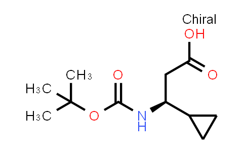 CAS No. 1260604-09-8, (3S)-3-{[(tert-Butoxy)carbonyl]amino}-3-cyclopropylpropanoic acid