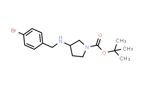 CAS No. 1260810-70-5, tert-Butyl 3-{[(4-bromophenyl)methyl]amino}pyrrolidine-1-carboxylate