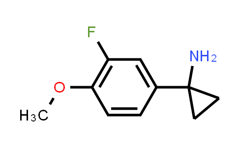 CAS No. 1260852-84-3, 1-(3-Fluoro-4-methoxyphenyl)cyclopropan-1-amine