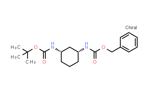 CAS No. 1261225-44-8, rel-Benzyl tert-butyl ((1R,3S)-cyclohexane-1,3-diyl)dicarbamate