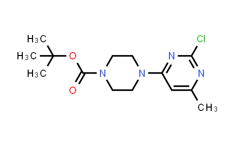 CAS No. 1261234-68-7, tert-Butyl 4-(2-chloro-6-methylpyrimidin-4-yl)piperazine-1-carboxylate