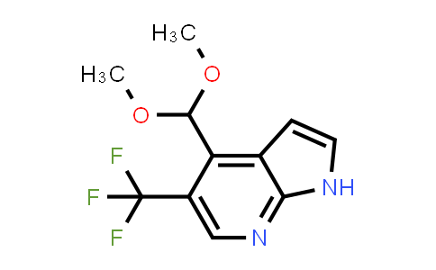 CAS No. 1261365-40-5, 4-(Dimethoxymethyl)-5-(trifluoromethyl)-1H-pyrrolo[2,3-b]pyridine