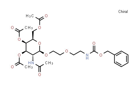 CAS No. 1261568-35-7, (2R,3R,4R,5R,6R)-5-Acetamido-2-(acetoxymethyl)-6-(2-(2-(((benzyloxy)carbonyl)amino)ethoxy)ethoxy)tetrahydro-2H-pyran-3,4-diyl diacetate