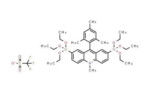 CAS No. 1261648-50-3, 9-mesityl-10-methyl-2,7-bis(triethoxysilyl)acridin-10-ium trifluoromethanesulfonate