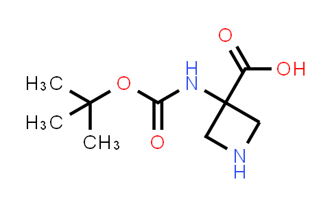 CAS No. 1262409-31-3, 3-((tert-Butoxycarbonyl)amino)azetidine-3-carboxylic acid