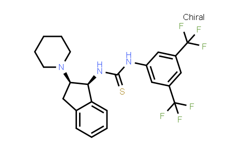 CAS No. 1262616-57-8, N-[3,5-Bis(trifluoromethyl)phenyl]-N'-[(1S,2R)-2,3-dihydro-2-(1-piperidinyl)-1H-inden-1-yl]thiourea