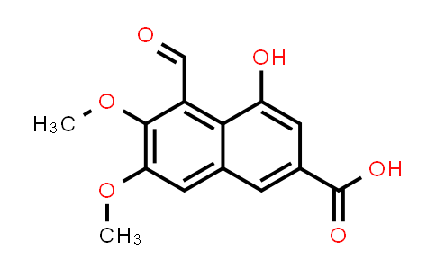 CAS No. 126274-96-2, 2-Naphthalenecarboxylic acid, 5-formyl-4-hydroxy-6,7-dimethoxy-
