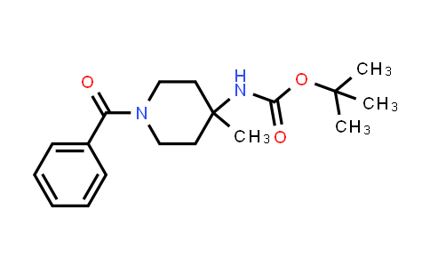 CAS No. 1262787-56-3, tert-butyl (1-benzoyl-4-methylpiperidin-4-yl)carbamate