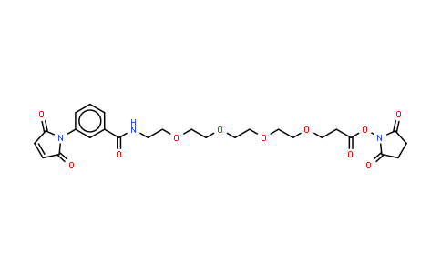 CAS No. 1263044-88-7, Mal-Ph-CONH-PEG4-​NHS ester