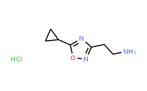 CAS No. 1263093-99-7, 2-(5-Cyclopropyl-1,2,4-oxadiazol-3-yl)ethan-1-amine hydrochloride