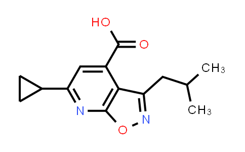 CAS No. 1263209-11-5, 6-Cyclopropyl-3-isobutylisoxazolo[5,4-b]pyridine-4-carboxylic acid