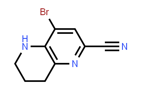 CAS No. 1263211-32-0, 4-Bromo-5,6,7,8-tetrahydro-[1,5]naphthyridine-2-carbonitrile